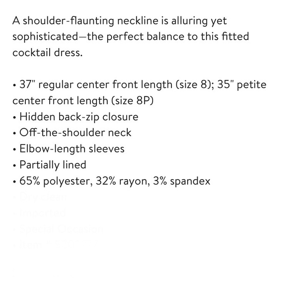 NWT Vince Camuto Popover Cocktail Dress Black Size 6 - Picture 7 of 10